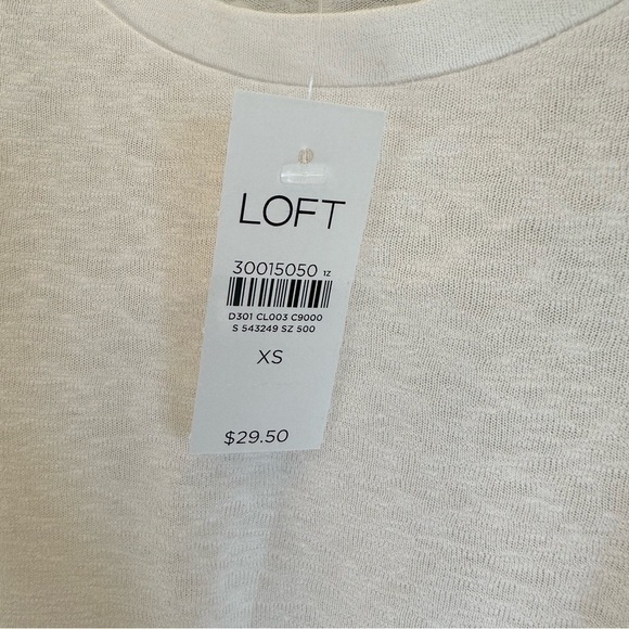 Loft sleeveless blouse women’s size XS NWT white ruffled sleeves - Picture 4 of 5